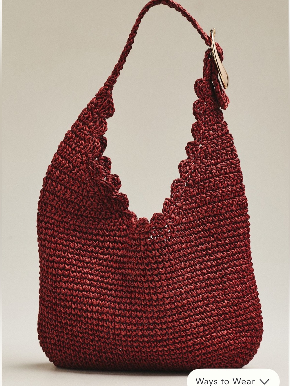 Anthropologie  Raffia Buckle Slouchy Bag